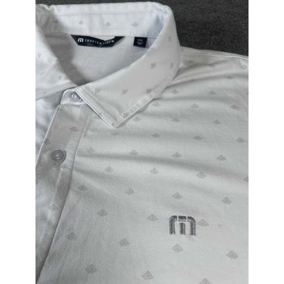 Travis Mathew Other - Travis Mathew Shirt Men's 3XL White Printed  Cotton Elastine Button‎ Up SS